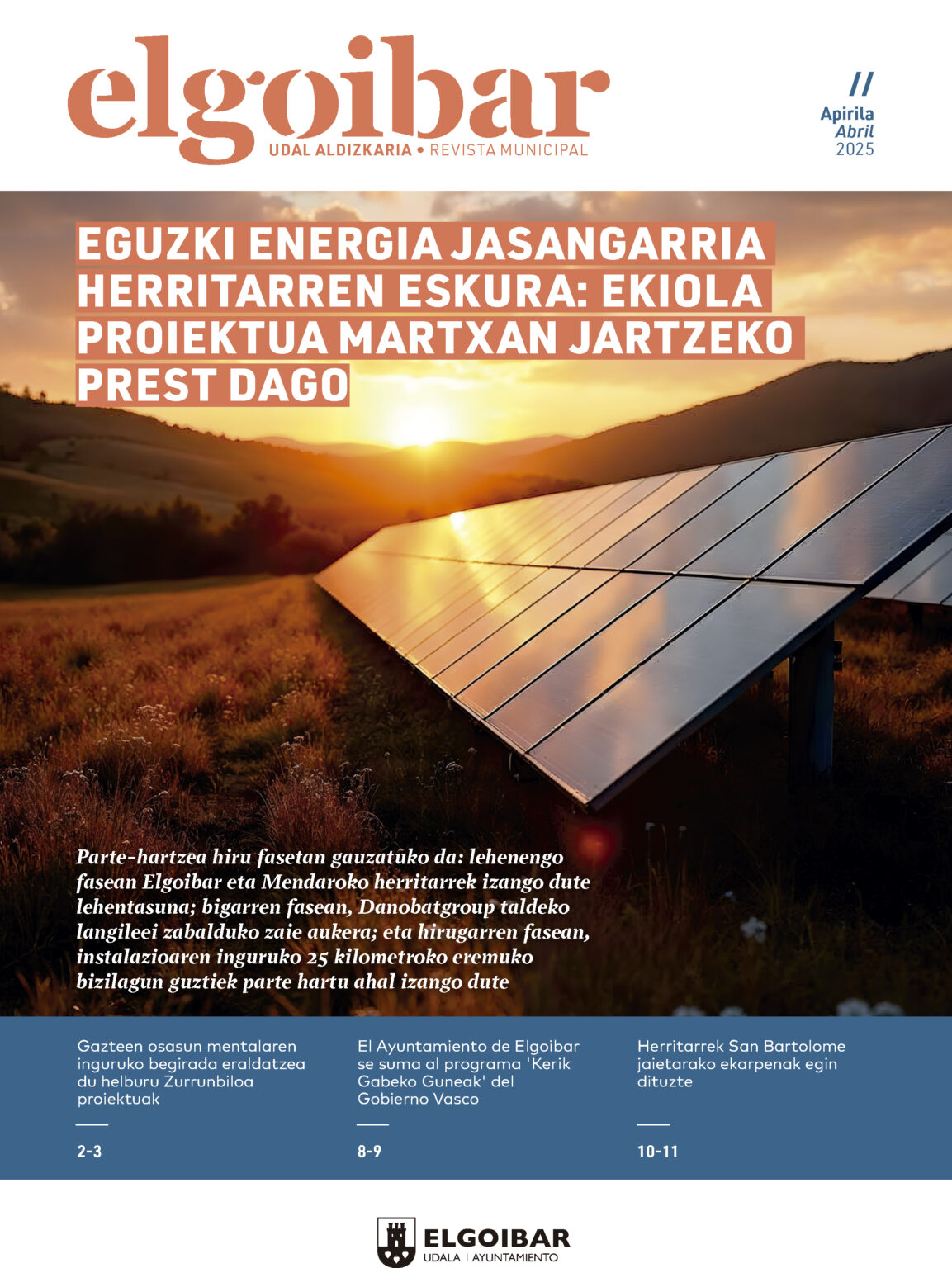 2025eko apirileko aldiazkariaren azala